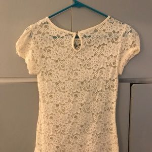 Cream lace top